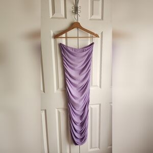 See You Monday Strapless Lavender Dress